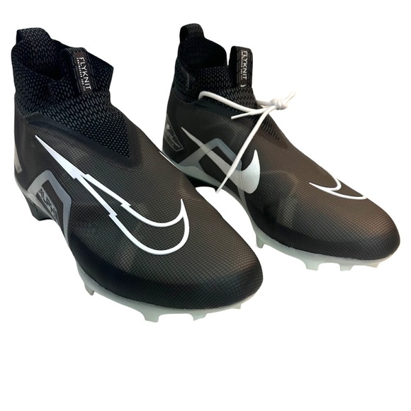 Nike Alpha Menace Elite 3 Football Cleats Men's Size:16 In Black/White/Iron Grey - Picture 4 of 16